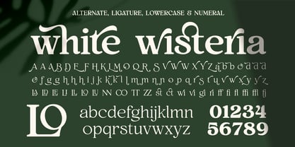 White Wisteria Font Poster 7