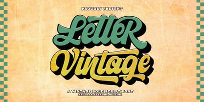 Letter Vintage Font Poster 1