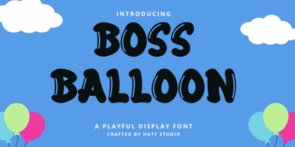 Boss Balloon Font Poster 1