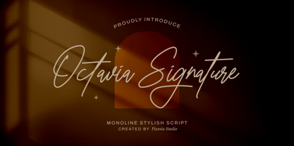 Octavia Signature Font Poster 1