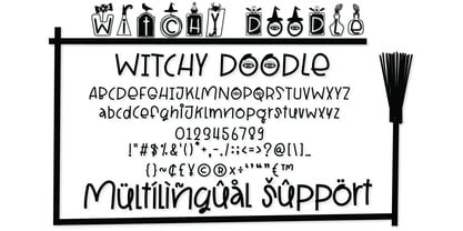 Witchy Doodle Fuente Póster 4