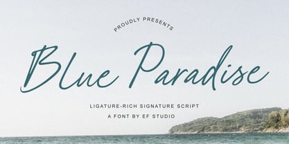 Blue Paradise Font Poster 1