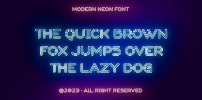Modern Neon Font Poster 5