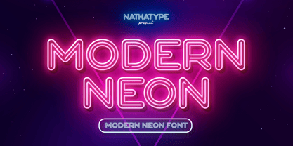 Modern Neon Fuente Póster 1