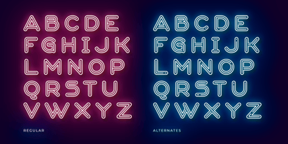 Modern Neon Font Poster 7
