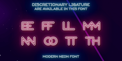Modern Neon Font Poster 6