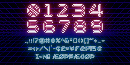 Modern Neon Font Poster 8