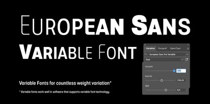 European Sans Pro Variable Font Poster 2