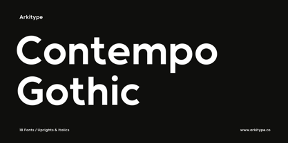 Contempo Gothic Font Poster 1