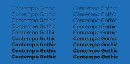 Contempo Gothic Fuente Póster 3