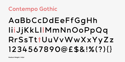 Contempo Gothic Font Poster 2