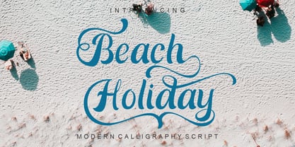 Beach Holiday Font Poster 1