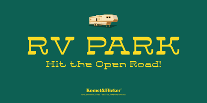 RV Park Font Poster 1