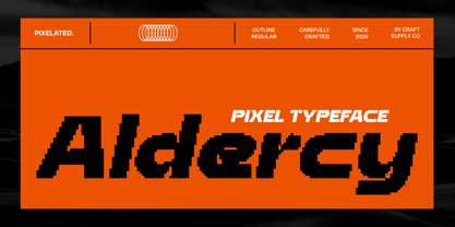 Aldercy Pixel Font Poster 1