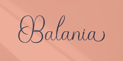 Balania Font Poster 1