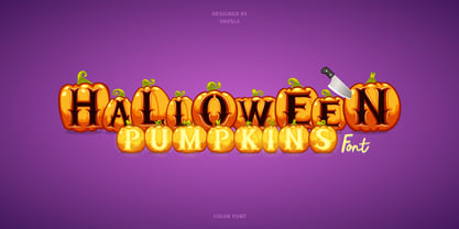 Halloween Pumpkins Font Poster 1