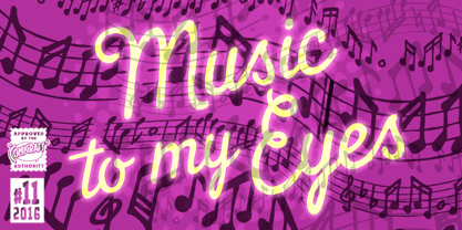 Music To My Eyes Font Poster 1