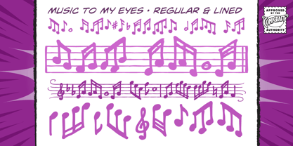 Music To My Eyes Font Poster 2