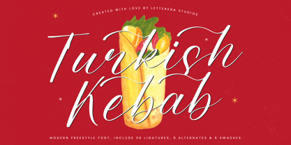 Turkish Kebab Font Poster 1