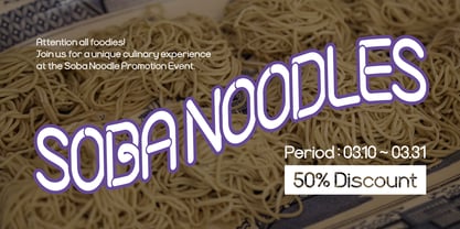 HU Noodles Font Poster 5