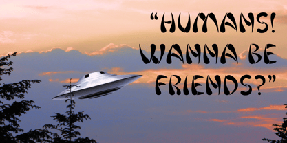 Alien UFO Font Poster 8