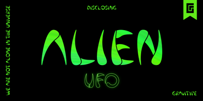 Alien UFO Fuente Póster 1