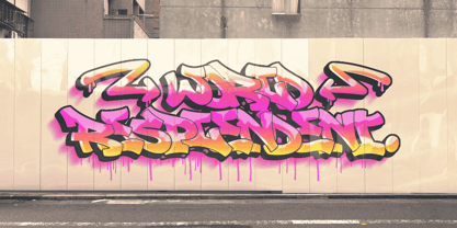 Spartical Graffiti Font Poster 5