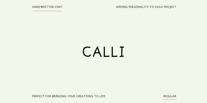 Calli Font Poster 1