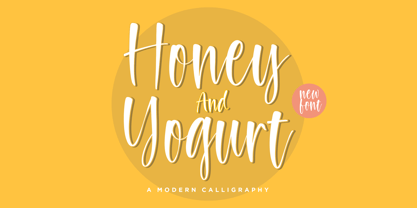 Honey and Yogurt Fuente Póster 1