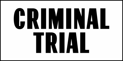 Criminal Trial JNL Font Poster 2