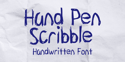 Hand Pen Scribble Font Poster 1