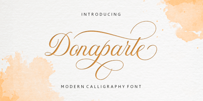 Donaparte script Font Poster 1