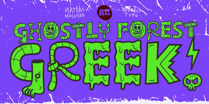 Ghostly Forest Greek Font Poster 1
