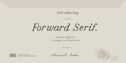 Forward Serif Font Poster 1