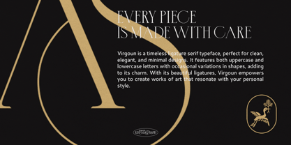 Virgoun Typeface Font Poster 10