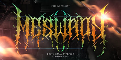 Meswady Metal Font Poster 1