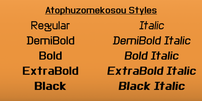 Atophuzomekosou Font Poster 2