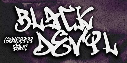 Black Devils Graffiti Font Poster 1