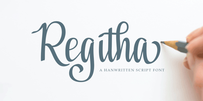 Regitha Script Font Poster 1