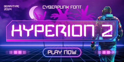 Bt Hyperion Futuristic Font Poster 1