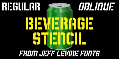 Beverage Stencil JNL Font Poster 1