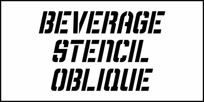 Beverage Stencil JNL Font Poster 4