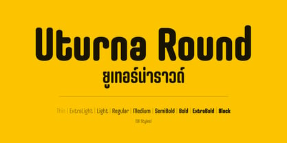 Uturna Round Font Poster 1