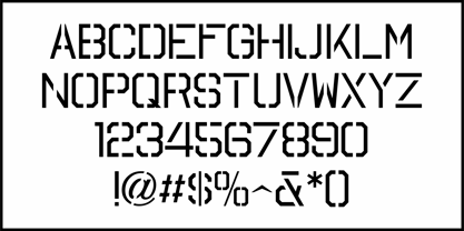 Promotional Stencil JNL Font Poster 3