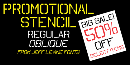 Promotional Stencil JNL Font Poster 1