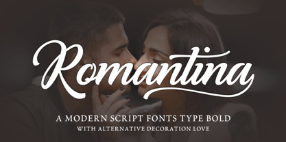 Romantina Script Font Poster 1