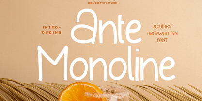 Ante Monoline Font Poster 1