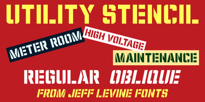 Utility Stencil JNL Font Poster 1