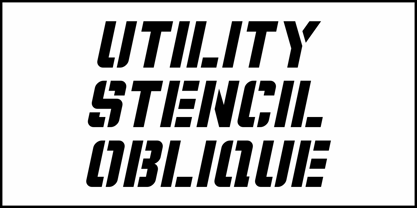 Utility Stencil JNL Font Poster 4