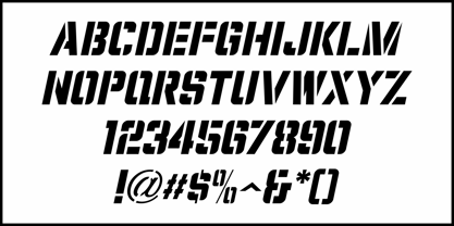 Utility Stencil JNL Font Poster 5